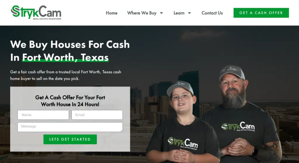 Get a cash offer in 24 hours form