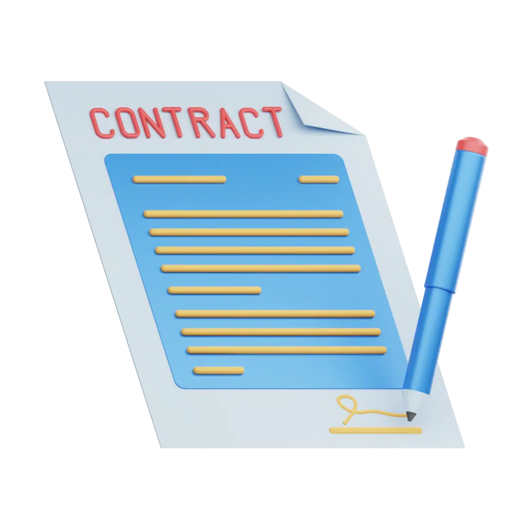 Contract and pen icon