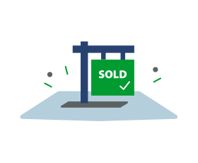 Sold sign icon